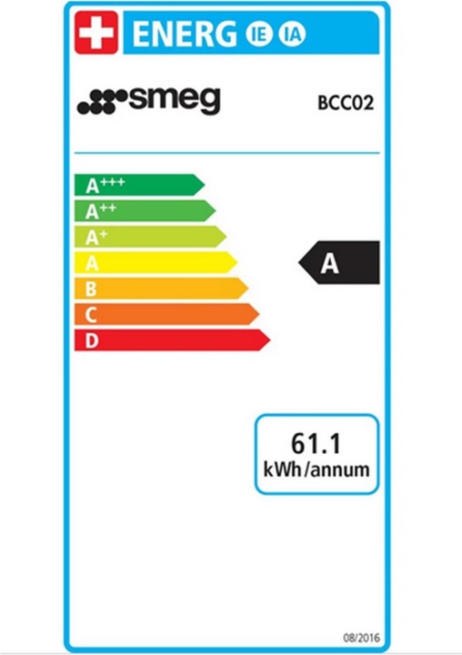 Energie-Label Smeg BCC02BLMEU (EU-Stecker)