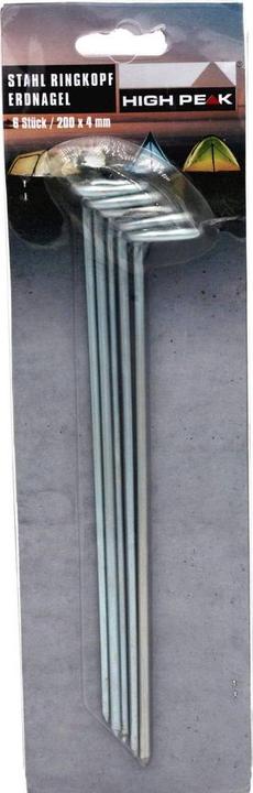 Produktbild High Peak Stahl-Hering Ringkopf Erdnagel 200 x 4