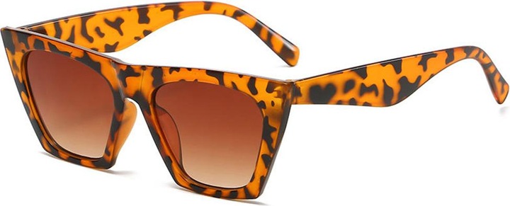 Actual product image Techsuit - Sunglasses (5154) - for Women, PC Frame and Lens, Square - Leopard / Brown