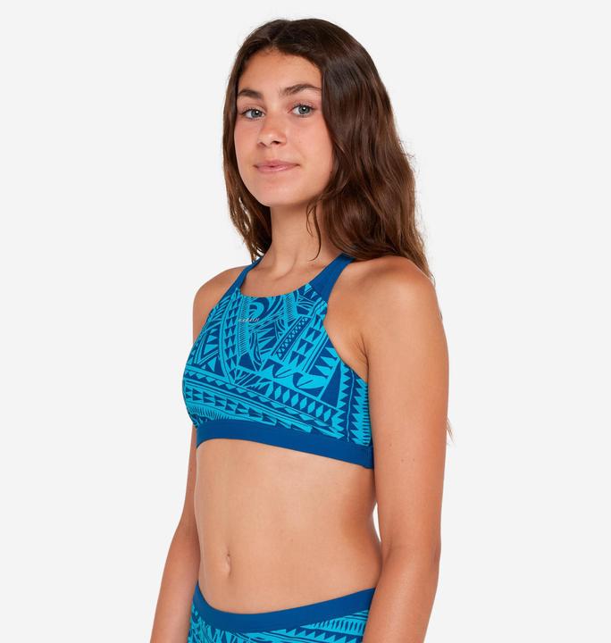 Actual product image Nabaiji Sportbikini Oberteil Mädchen - 500 Kamyleon Fatu blau/türkis
