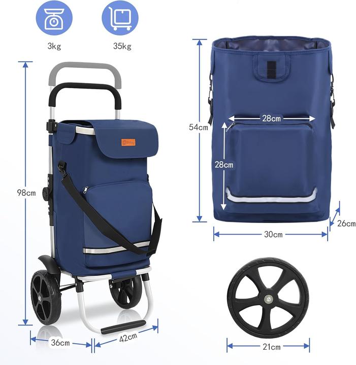 Produktbild Sekey Klappbarer Einkaufstrolley