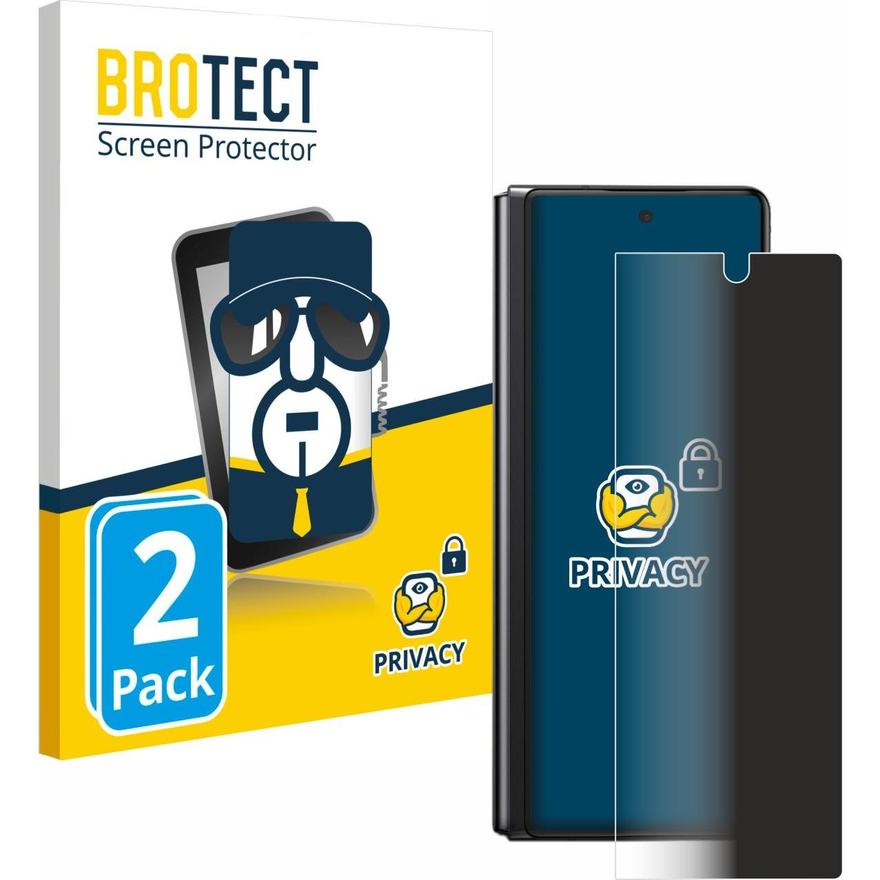BROTECT Sichtschutzfolie Anti-Spy Privacy Folie Blaulicht-Schutz (2 Stück, Samsung Galaxy Z), Smartphone Schutzfolie, Bl...