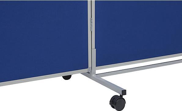 Image du produit eurokraft basic Tableau de présentation pliant et mobile, h x l x p 1905 x 3040 x 50 mm, bleu. (190,5 x 304 x 50 cm)