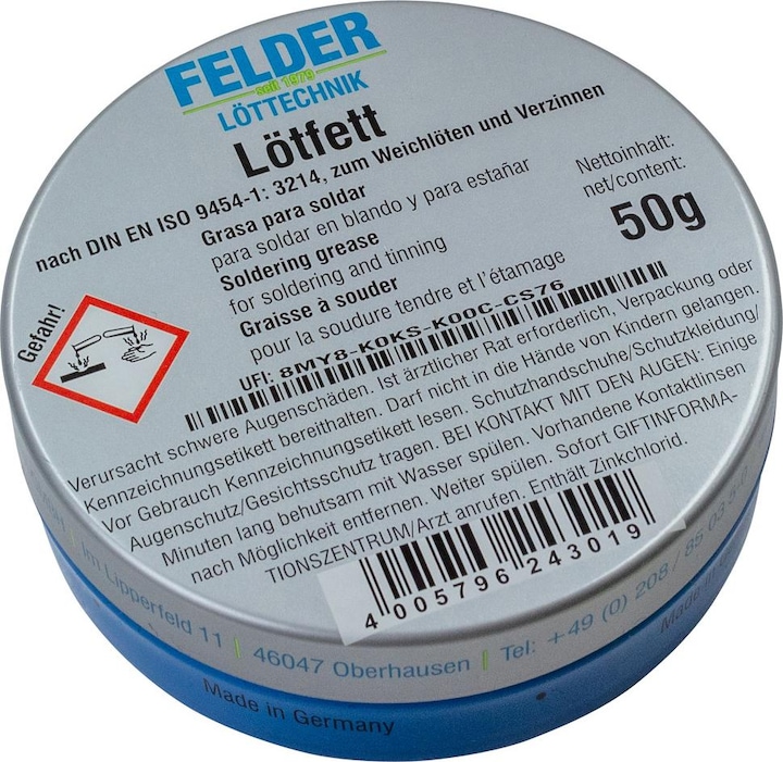 Actual product image Felder Soldering grease (Soldering grease)