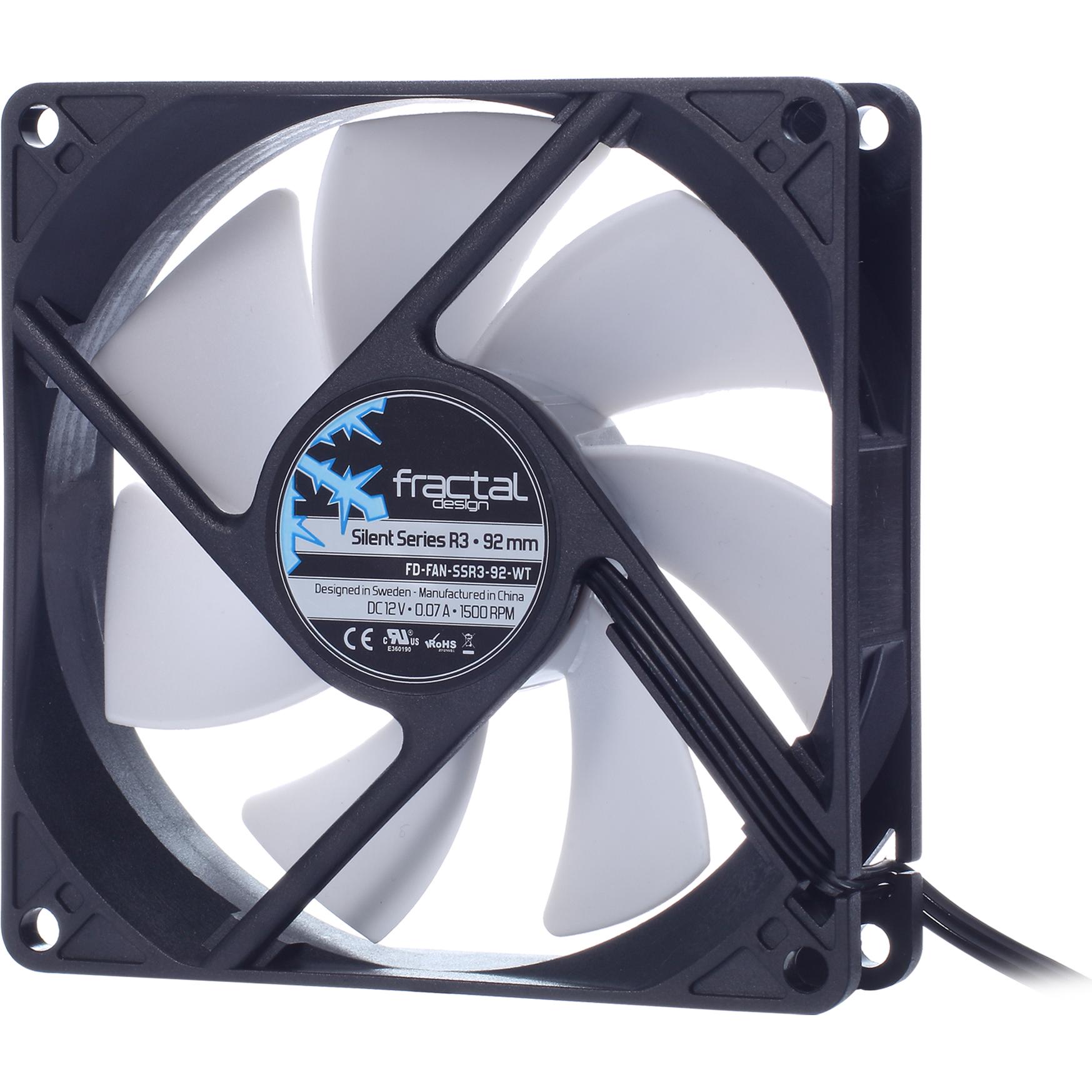 Fractal R3 (92 mm, 1 x), PC Lüfter, Schwarz, Weiss