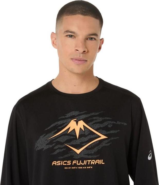 Actual product image ASICS Performance Fujitrail Logo Langarm-Oberteil Schwarz (L)