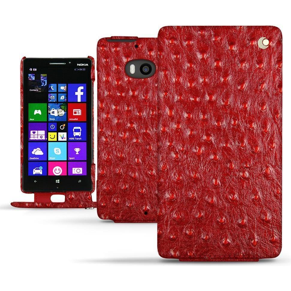 Thumbnail - Noreve Lederschutzhülle vertikal (Nokia Lumia 930), Smartphone Hülle, Rot