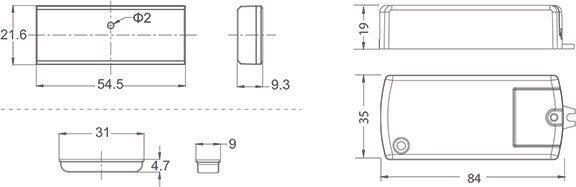 Produktbild L&S LED Magnet-Türkontaktschalter 12 V E-motion
