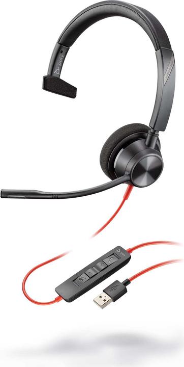 Poly Blackwire C3310 (Kabelgebunden, USB-A, Avaya, Cisco, Microsoft Teams, Skype)