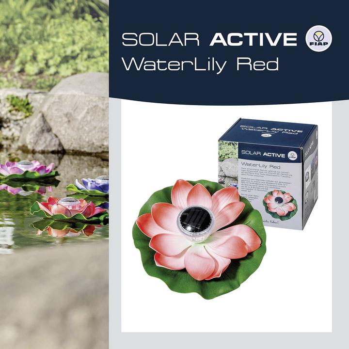 Image du produit Fiap 3206-4 SOLAR ACTIVE WaterLily Red Solar-Dekoleuchte LED LED fest eingeba (IP65)