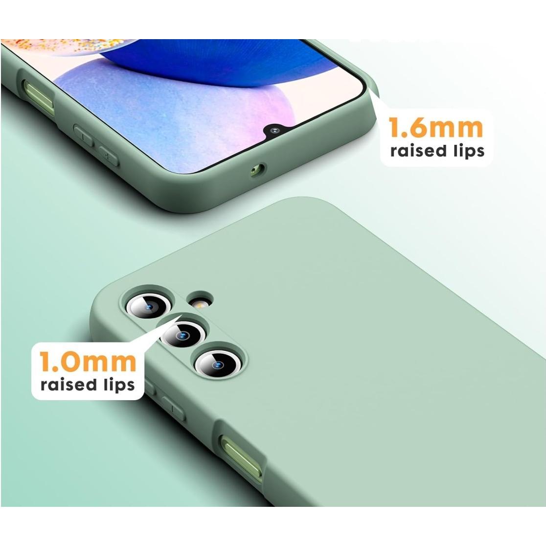 Thumbnail - Screenguard Samsung Galaxy A14 5G Liquid Silicone Case Hülle (Samsung Galaxy A14 5G), Smartphone Hülle, Grün