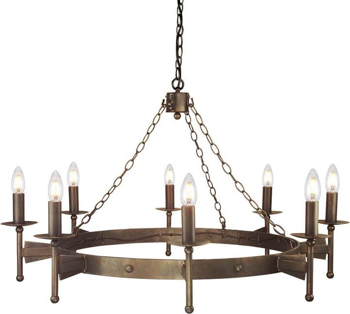Produktbild Elstead Lighting Cromwell Kronleuchter E14 8-fach Alte Bronze, Made in UK (100 cm)