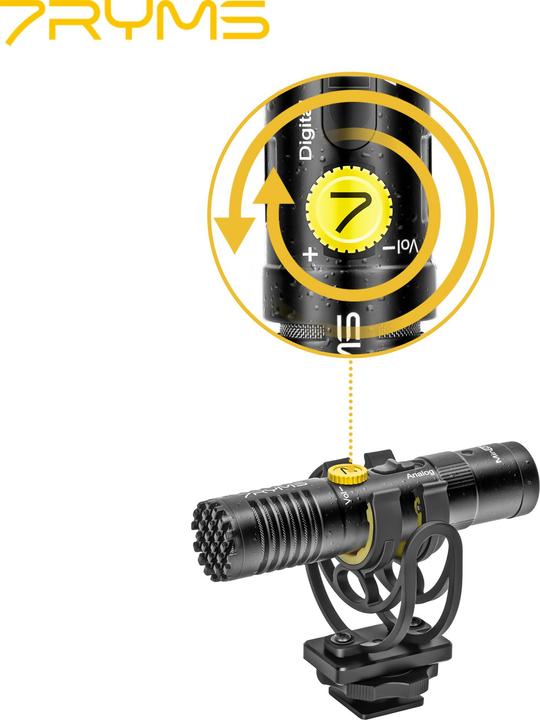 Produktbild 7Ryms Mini Cardioid Digital&Analog Dual-mode Shotgun Mic