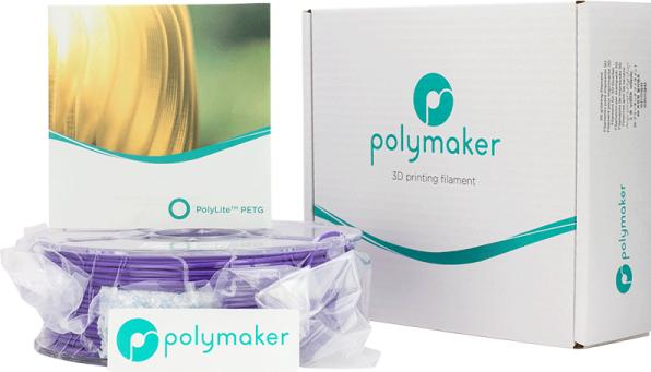 Actual product image Polymaker PolyLite PETG - Purple - 2.85mm (PETG, 2.85 mm, 1000 g, Violet)