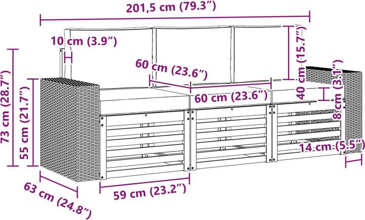 Produktbild vidaXL Gartenmöbel-Sets