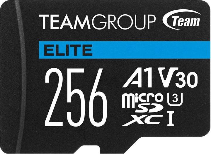 Team Group Team ELITE A1 - Flash memory card (SD adapter included) (256 GB, microSDXC, U3, UHS-I)