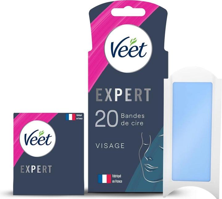 Veet Expert Cold Face Wax Strips for Sensitive Skin (20x)