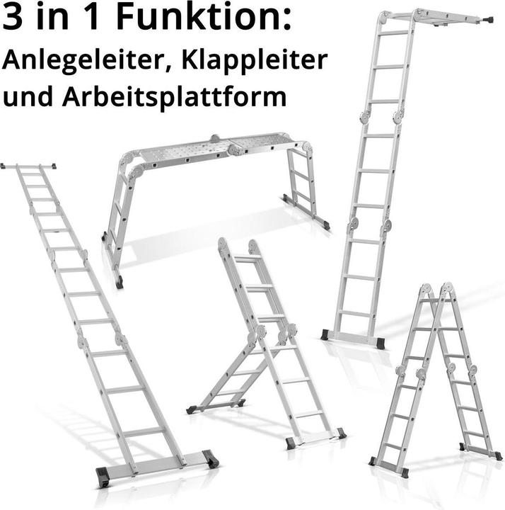Immagine prodotto Stahlwerk ML-356-ST Mehrzweckleiter (Scaletta multiuso, 232 cm)