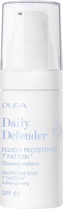 Actual product image Pupa Milano Daily Defender Protective Fluid 7 Factors 001 30ml (Suntan cream, SPF 50, 30 ml)