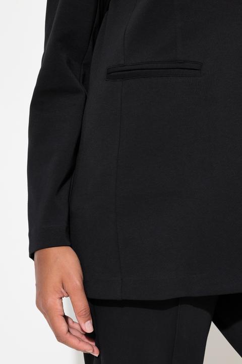 Immagine prodotto Ulla Popken Blazer di comodo jersey elasticizzato con taglio svasato e revers (54, 56)