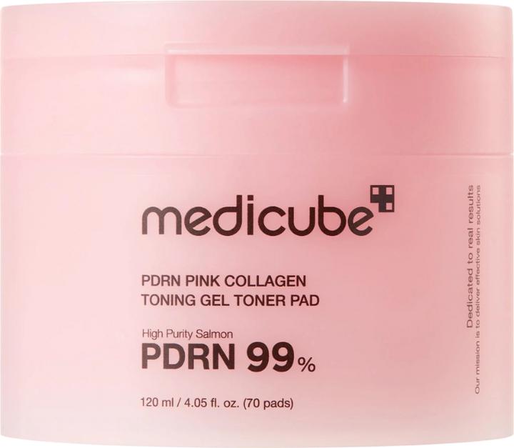 Medicube Lachs-DNA PDRN rosa Kollagen-Gel-Toner-Pads (120 ml)