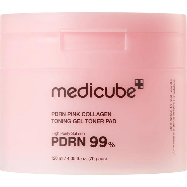 Medicube, Maschera viso, Lachs-DNA PDRN rosa Kollagen-Gel-Toner-Pads (120 ml)
