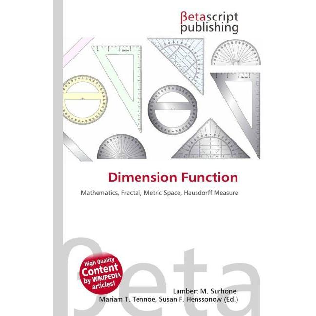 Thumbnail - Dimension Function, Fachbücher von Lambert M. Surhone, Mariam T. Tennoe, Susan F. Henssonow