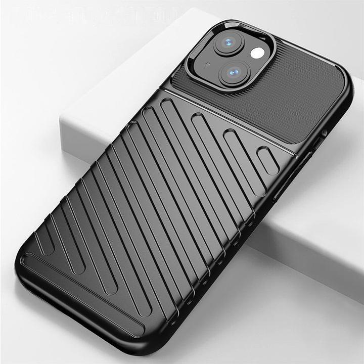 Actual product image Hurtel Thunder Case Flexible Tough Rugged Cover TPU Case for iPhone 13 mini black (Apple iPhone 13 mini)