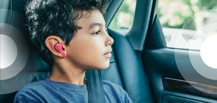 Produktbild Belkin SoundForm Nano Bluetooth In-Ear Kinder Kopfhörer, kabellos, 85 dB Begrenzung, True Wireless