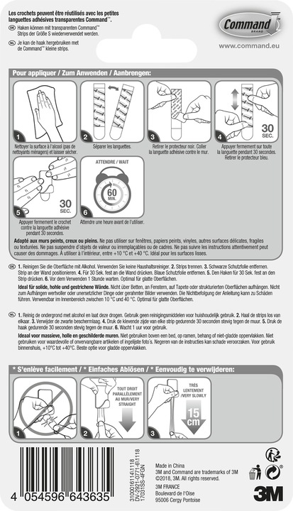 Actual product image Command Metal hook