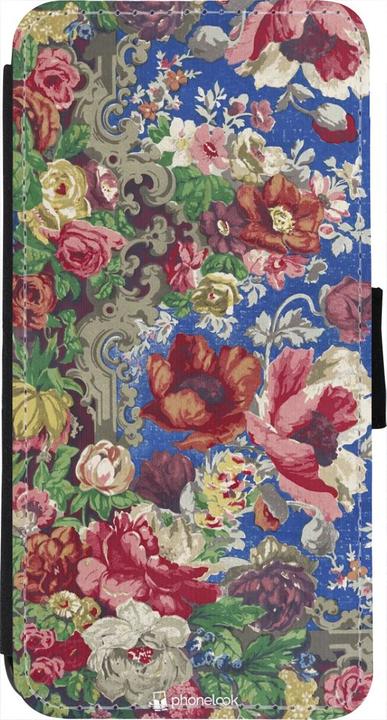 Produktbild PhoneLook Hülle Wallet schwarz Vintage Art Flowers (Apple iPhone 7)