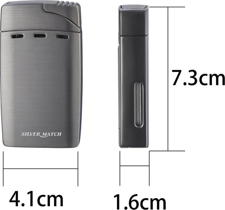 Produktbild Silver Match Zigarren Sturmfeuerzeug mit Cutter
