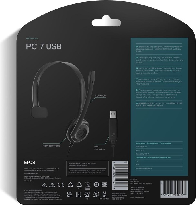 Produktbild EPOS PC 7 - Headset (Kabelgebunden, USB-A)