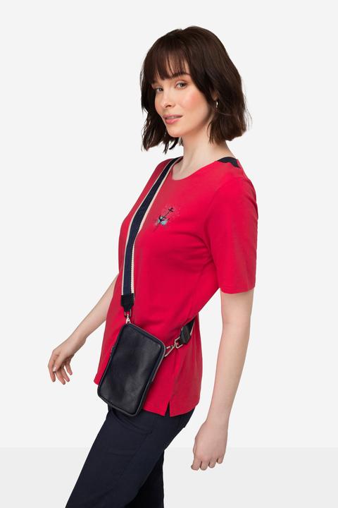 Actual product image Laurasøn Stripe Insert Short Sleeve Boat Neck Tee (XL)