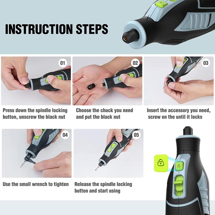 Actual product image Workpro Battery turning tool set (144 pcs.)