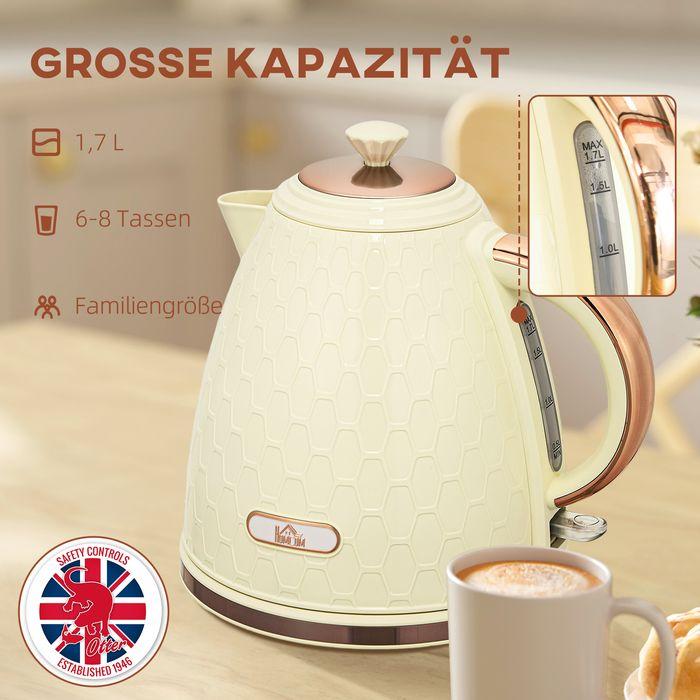 Produktbild Swisshandel24 Wasserkocher, 2200W, Sichtfenster, Filter, Schnellkocher, Beige (1.70 l)