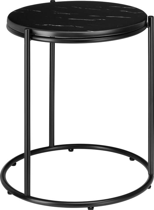 Actual product image tectake Side table Ellsa, marble top, steel frame