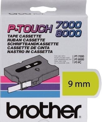 Actual product image Brother P-Touch (0.90 cm, Black, Yellow)
