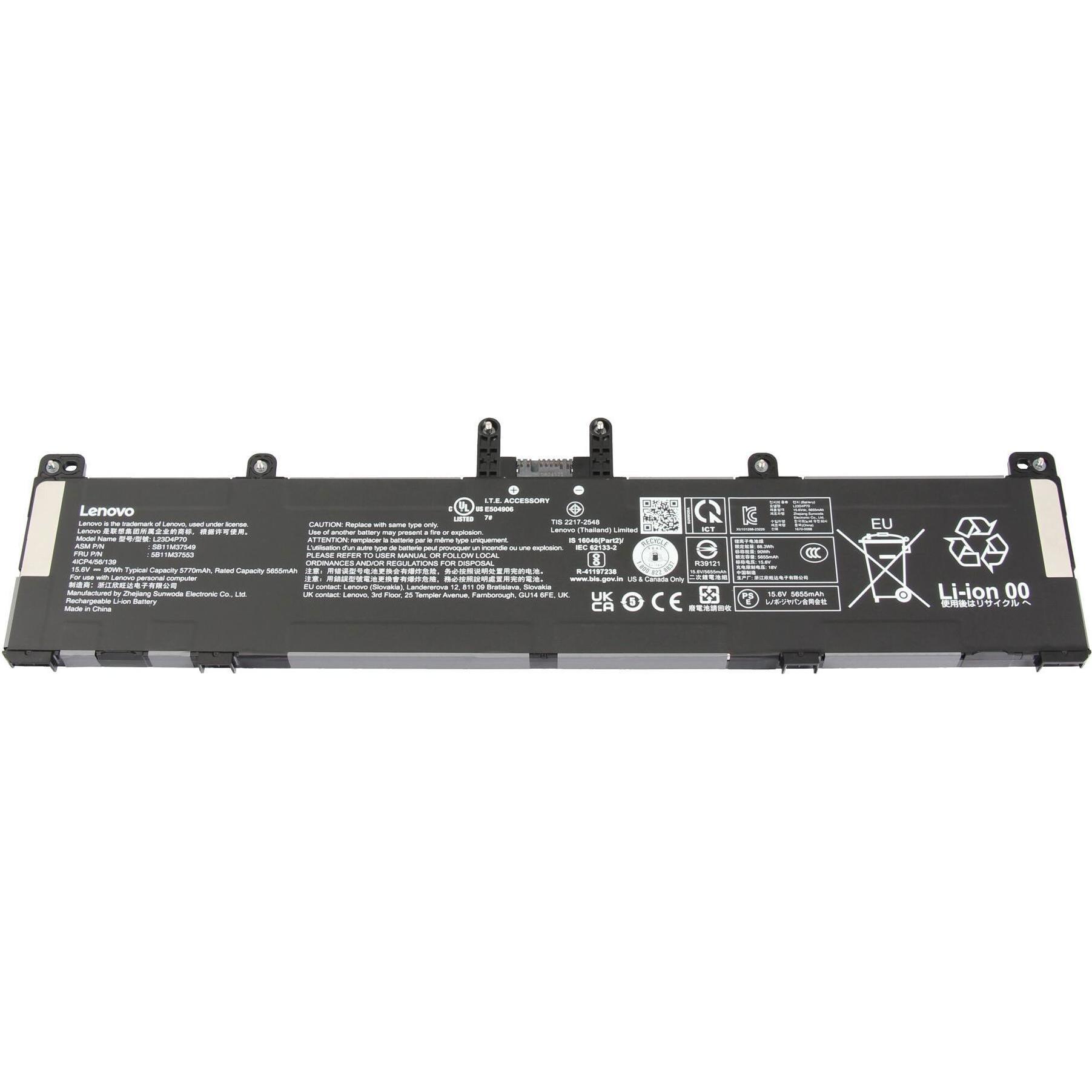 Lenovo L23D4P70 (2 Zellen, 5770 mAh), Notebook Akku