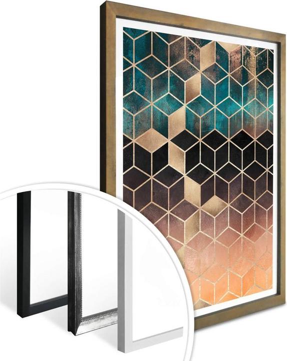 Image du produit Trenddeko Géométrie vert doré (80 x 100 cm)