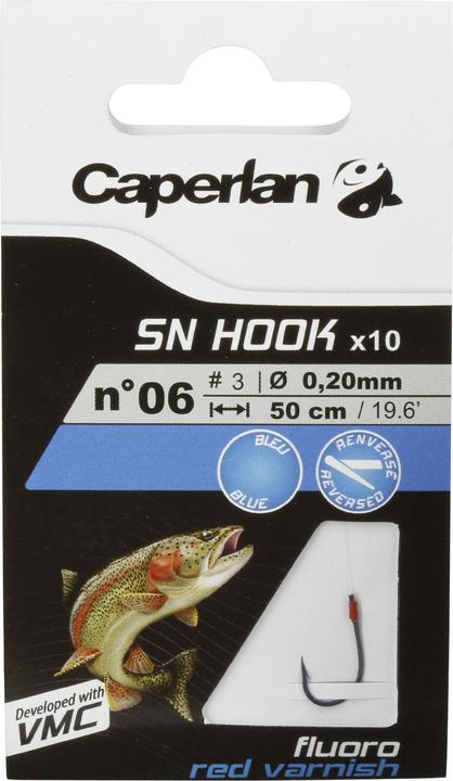 Actual product image Caperlan Hook tied for trout