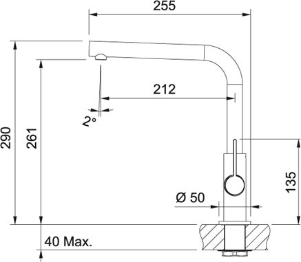 Produktbild Franke Neptun Evo Schwarz, Chrom