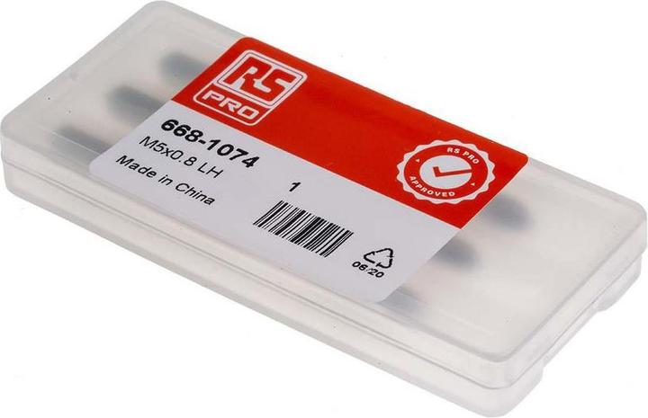 Actual product image RS PRO HSS LH thread straight flute tap,M5,ISO