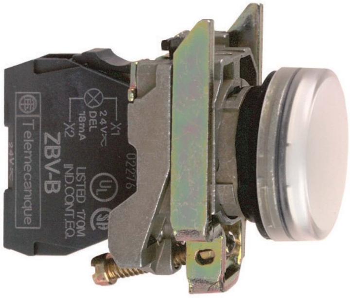 Actual product image Schneider Electric Indicator lamp BA9s 250VAC white XB4BV61