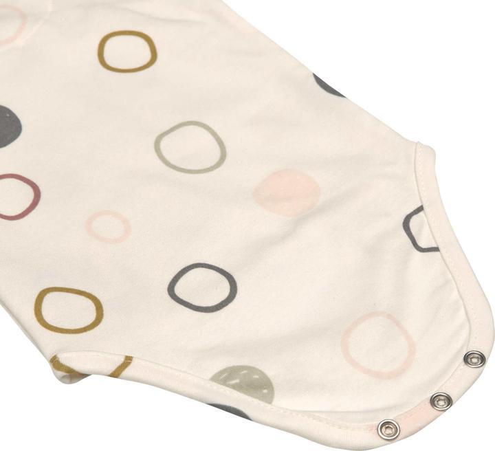 Produktbild Lässig Kurzarm-Wickelbody Kreise Weiss Gr. 50/56