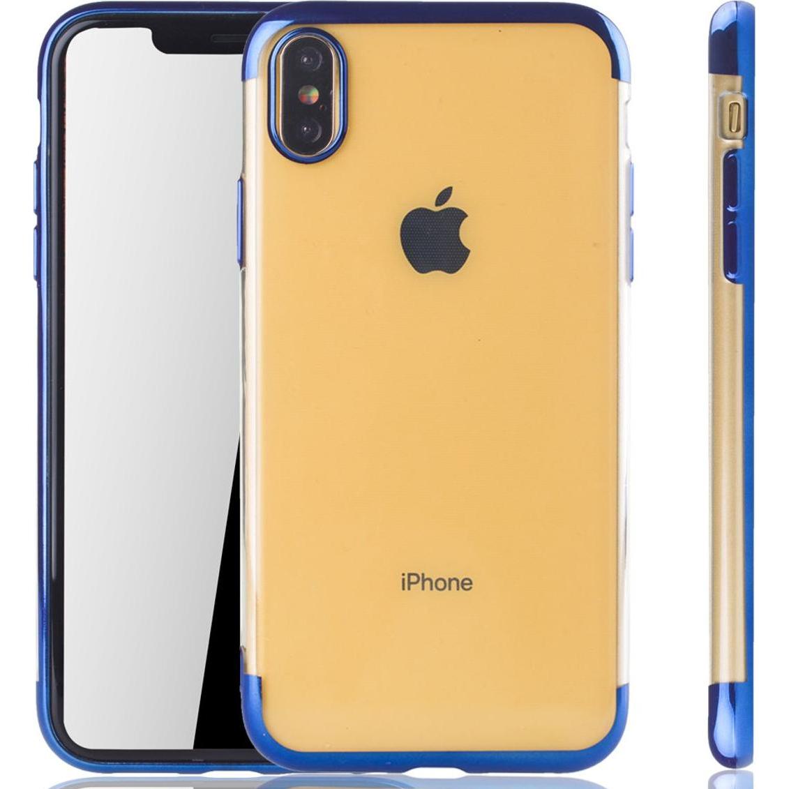 König Design Apple iPhone XS Max Hülle Case Handy Cover Schutz Tasche Schutzhülle Bumper Blau (Apple iPhone XS Max), Sma...