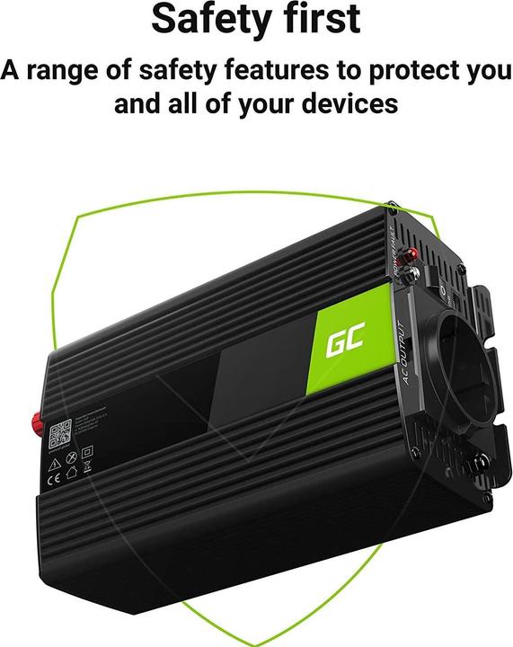 Image du produit GreenCell Convertisseur de tension pour voiture 12V à 230V 300W 600W