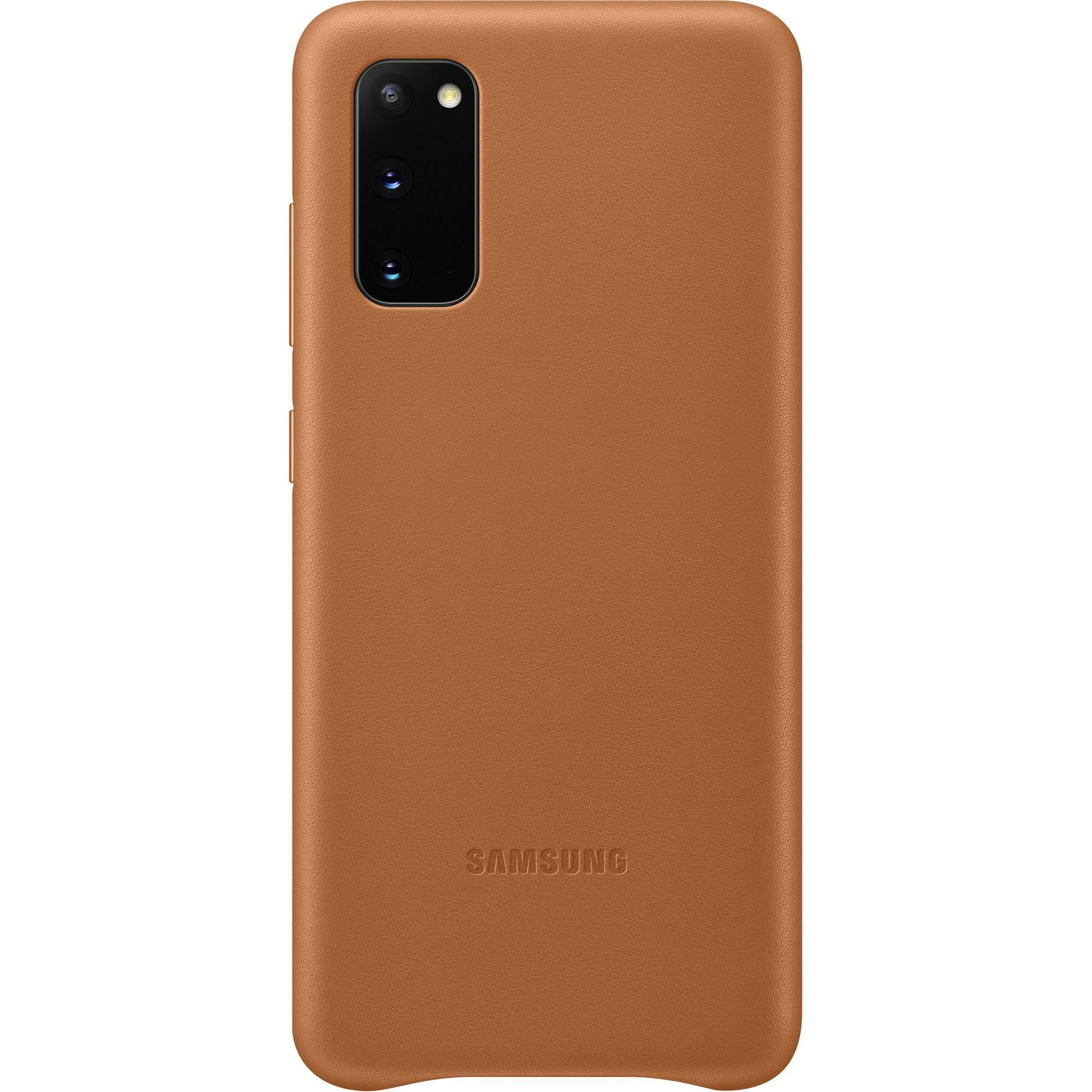 Samsung Leather Cover (Samsung Galaxy S20), Smartphone Hülle, Braun