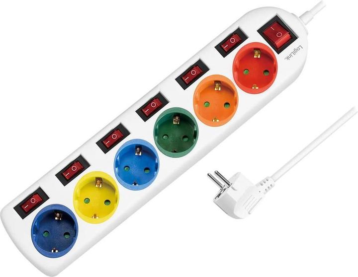 Actual product image LogiLink 6x CEE 7/3 (6x, CEE 7/3, 1.50 m)