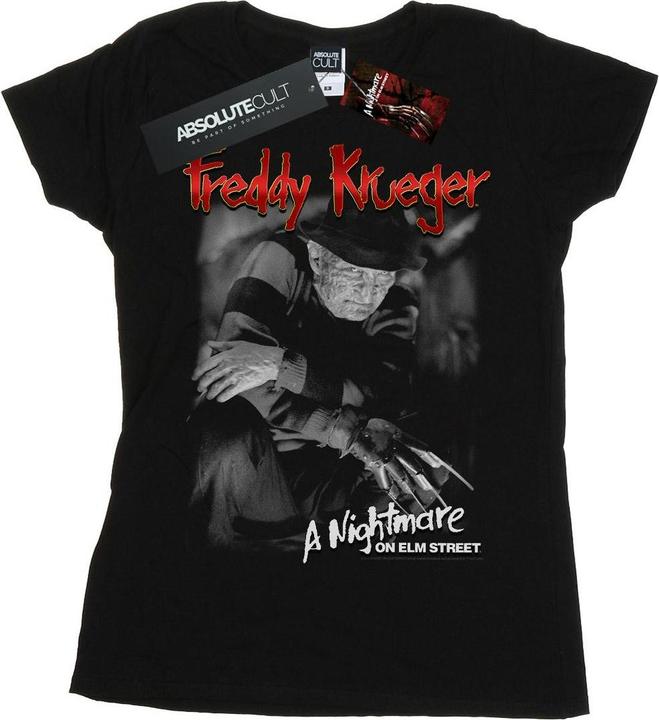 Actual product image Absolute Cult Womens/Ladies Freddy Black And White Photo Cotton T-Shirt (XXL)